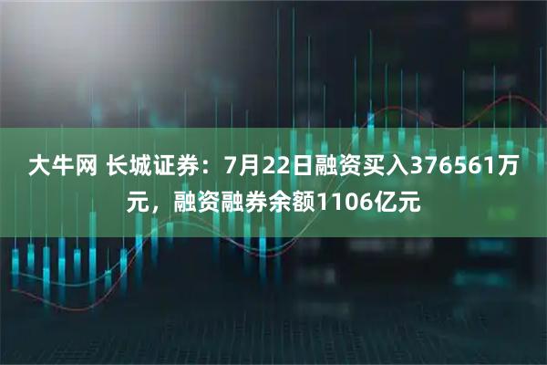 大牛网 长城证券:7月22日融资买入376561万元,融资融券余额1106亿元